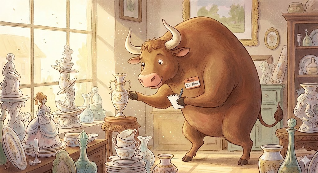A bull with an 